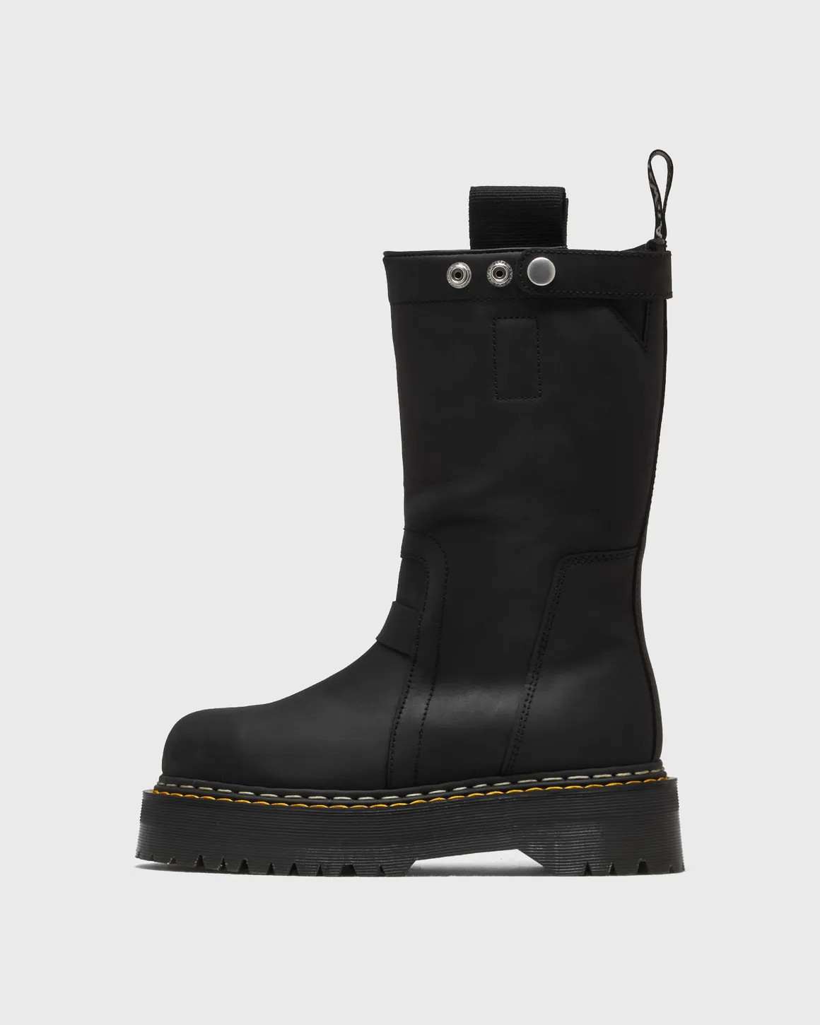Rick Owens x Dr. Martens LEATHER BOOTS-QUAD SOLE PULL ON BOOT