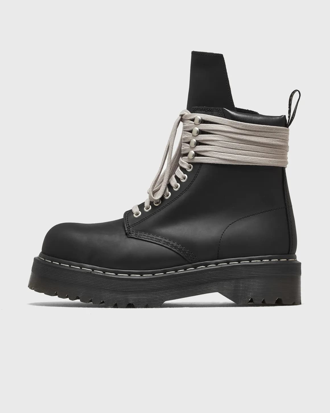 Rick Owens x Dr. Martens LEATHER BOOTS-QUAD SOLE STEEL TOE BOOT